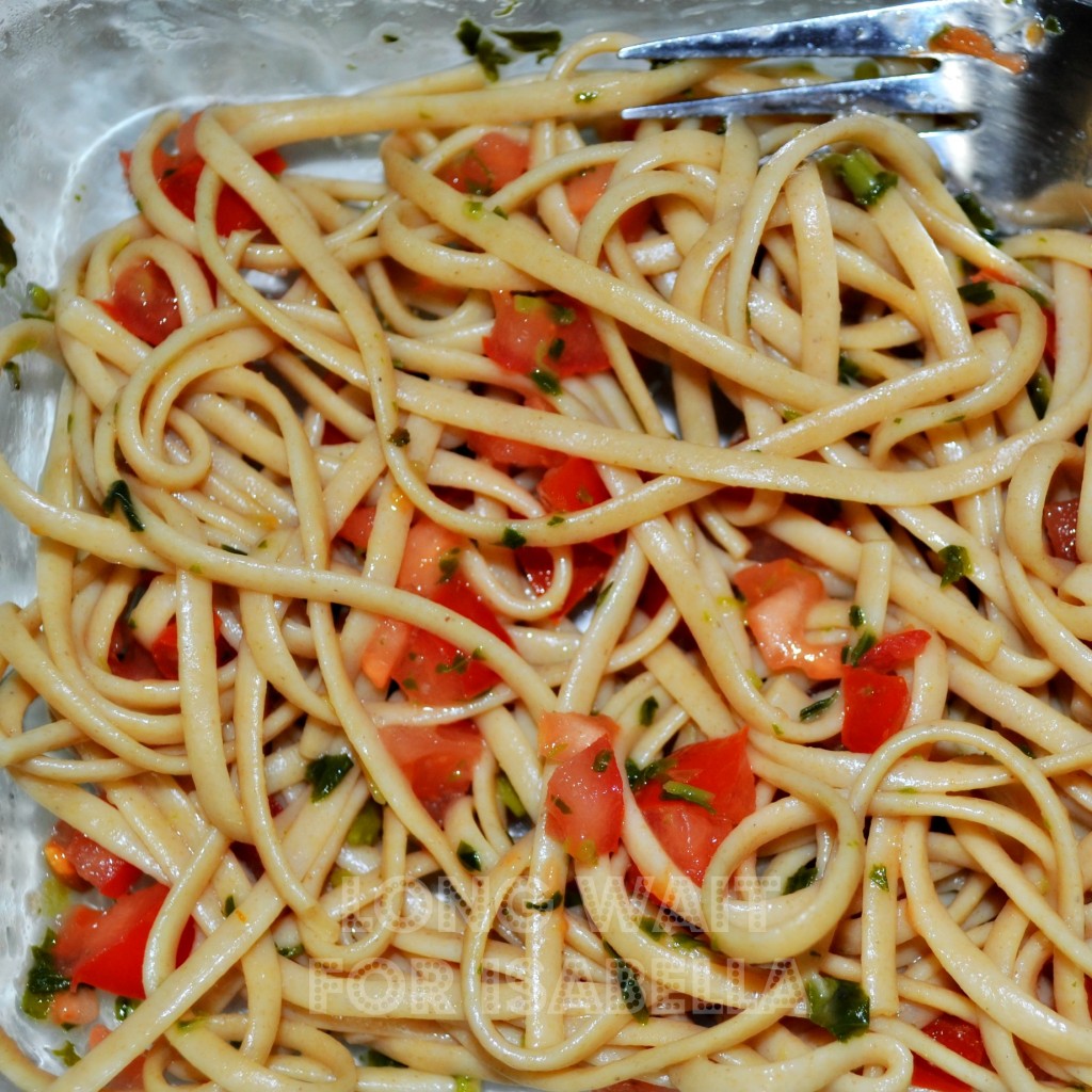 skinny pesto pasta