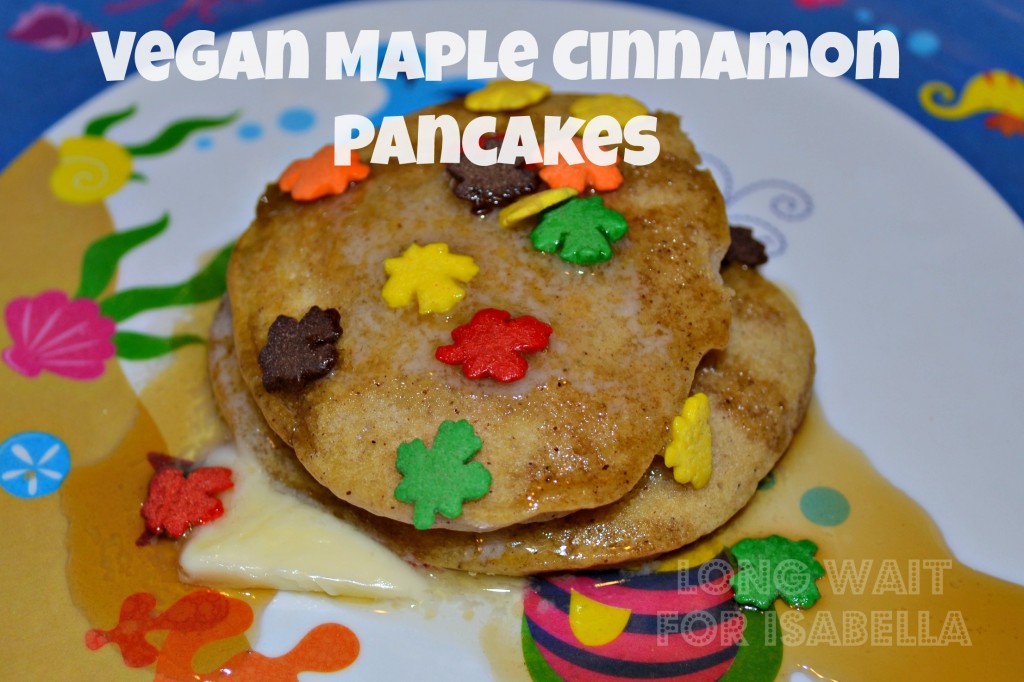 vegan maple cinnamon pancakes