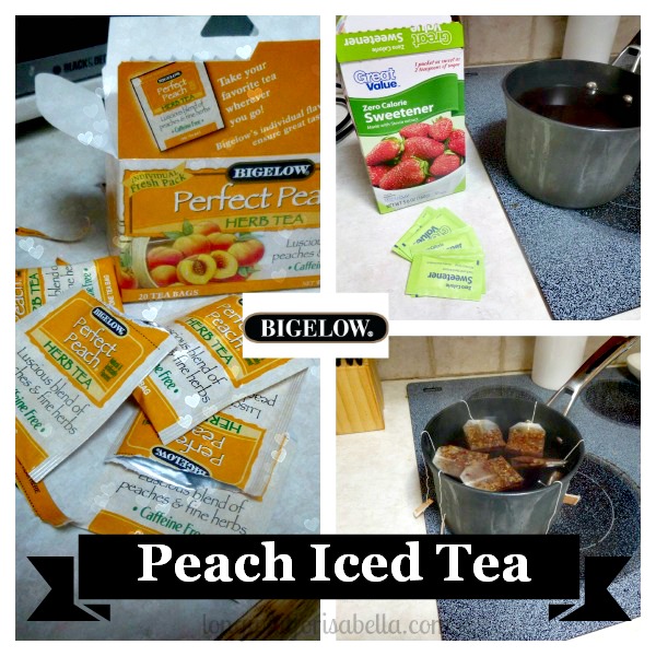 peach iced tea collage
