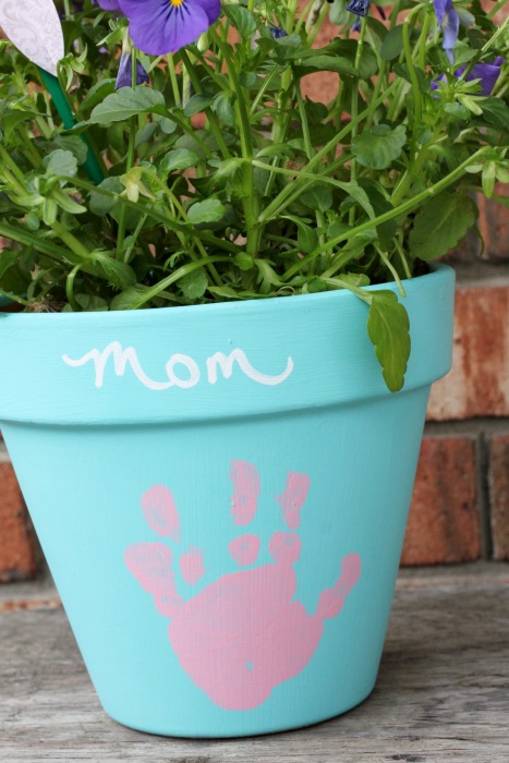 painted flower pot