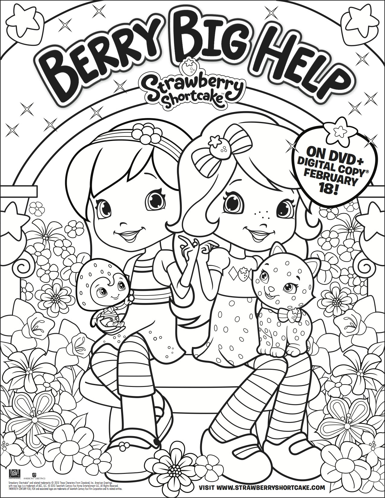 Strawberry Shortcake DVD Berry Big Help here is a free printable coloring page for your children Simply right click on the image save it or open it