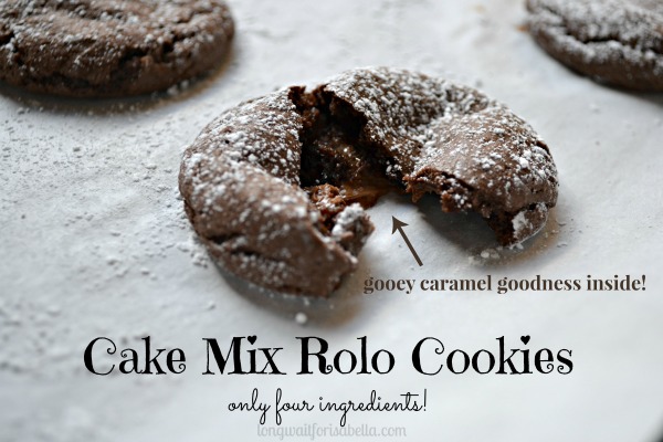 Chocolate Cake Mix ROLO Cookies
