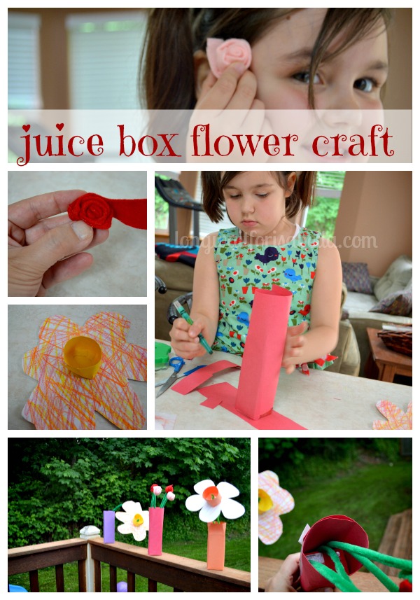 Juice Box Flower Crafts