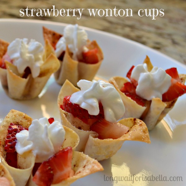 strawberry wonton cups