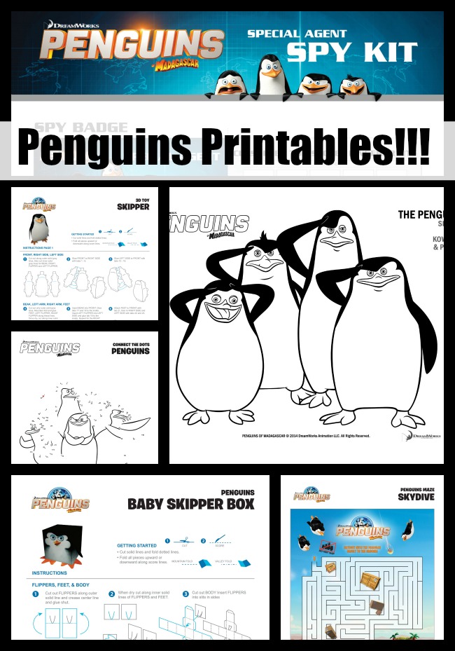 penguins of madagascar printables