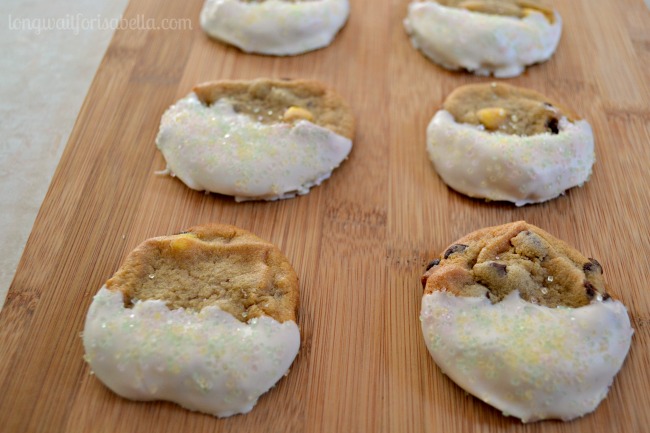 white chocolate dipped cookies