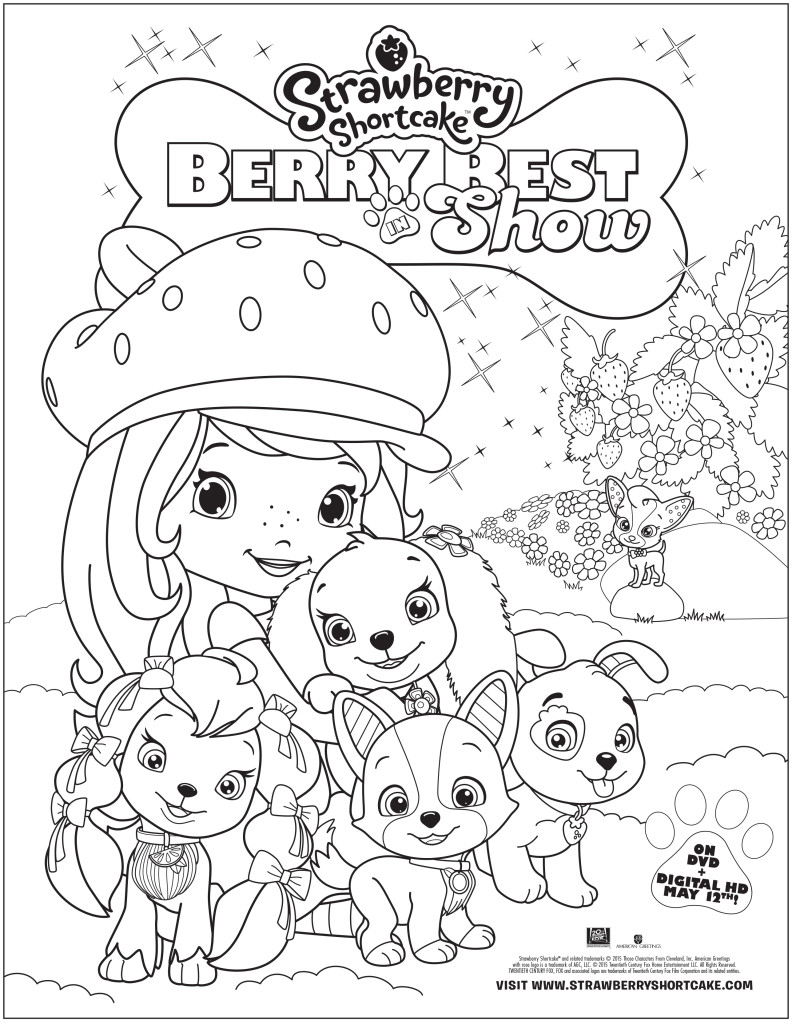 Strawberry Shortcake Berry Best in Show Coloring Page