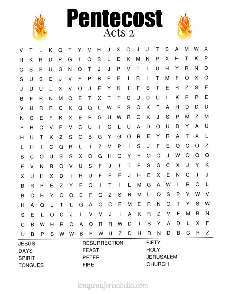 Pentecost Word Search