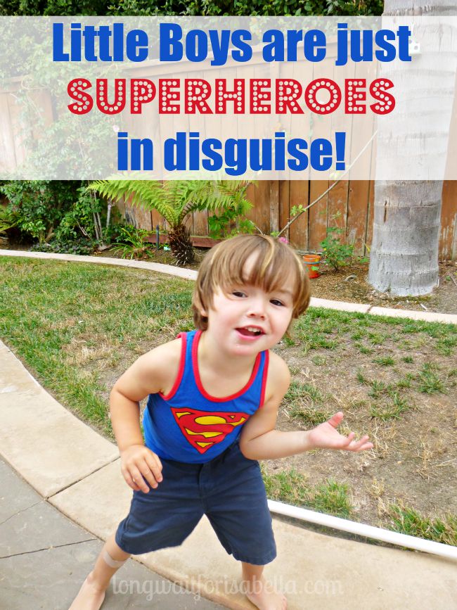 Little Boys are Superheroes Quote