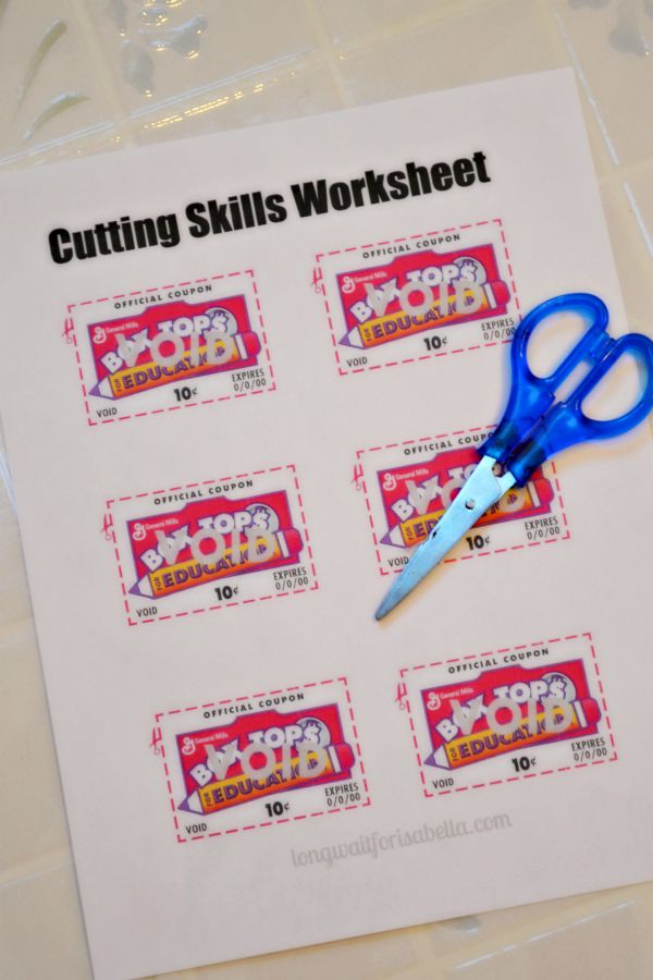Cutting Skill Worksheet Printable