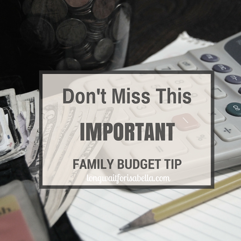 Family Budget Tip