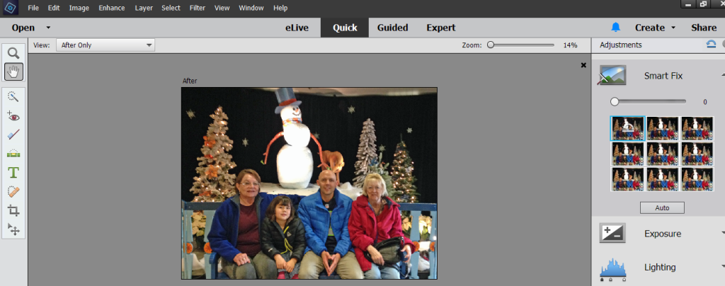 Photoshop Elements Smart Fix