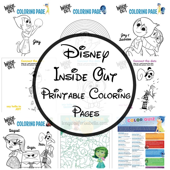 Disney Inside Out Coloring Pages