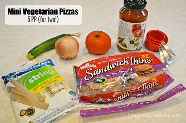 Mini Vegetarian Pizza Ingredients
