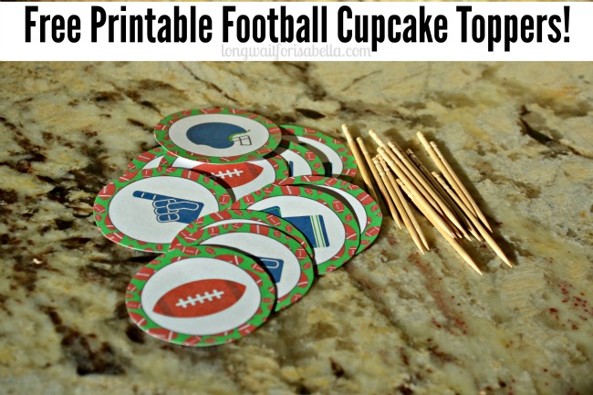 printable football cupcake toppers