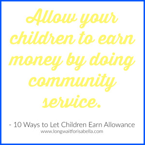 community service allowance