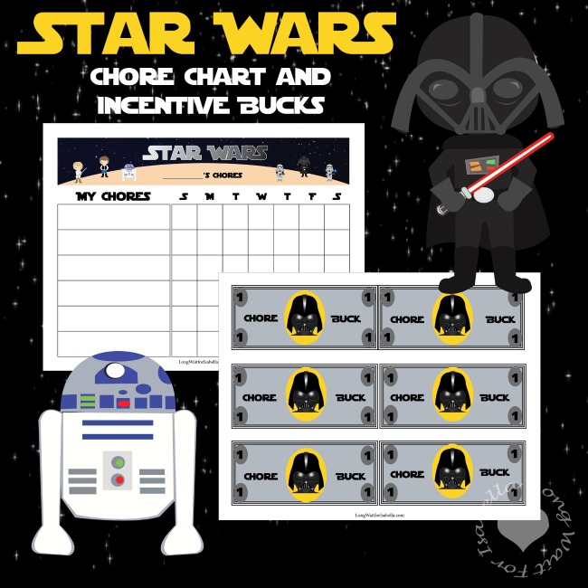 Star Wars Chore Chart and Bucks