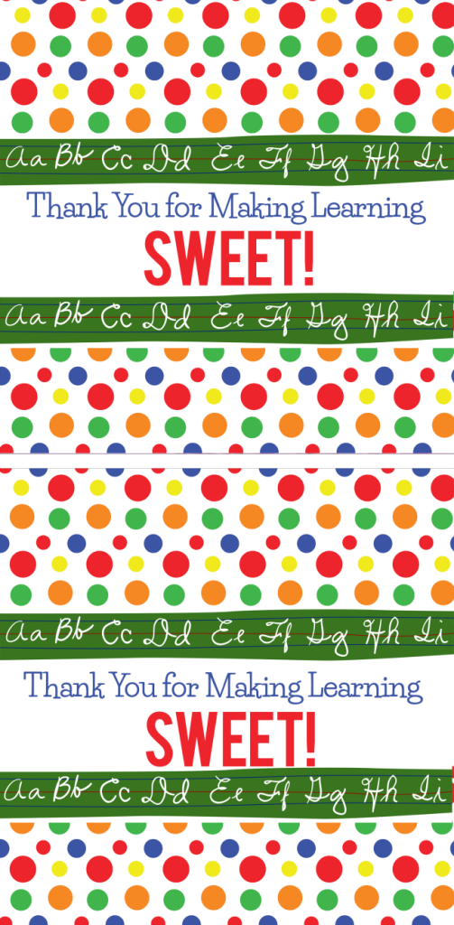 Teacher Appreciation Candy Wrapper