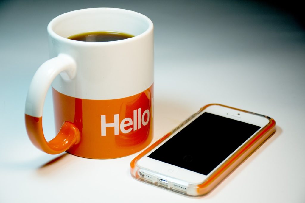 iPhone and coffee