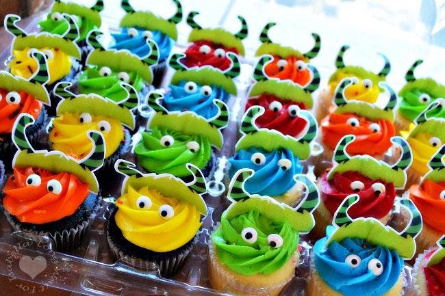 Monster Cupcakes for Little Monster Party