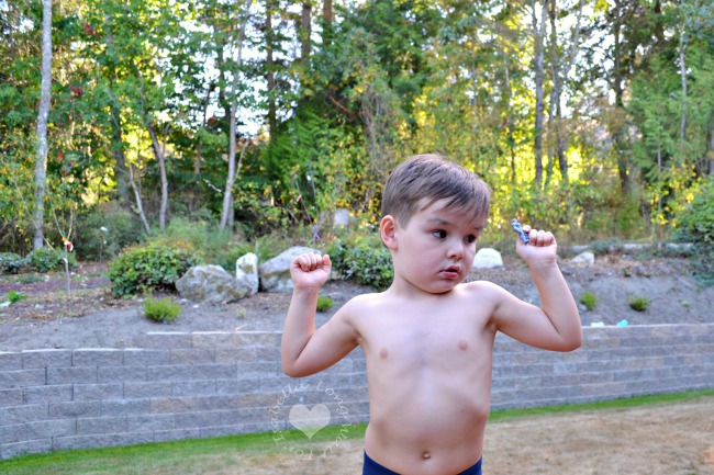 Strong Preschool Boy Pose