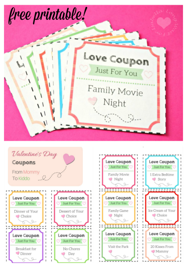 Printable Love Coupons for the Kids