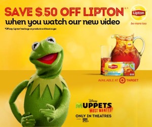 Muppets Most Wanted Target Lipton Coupon
