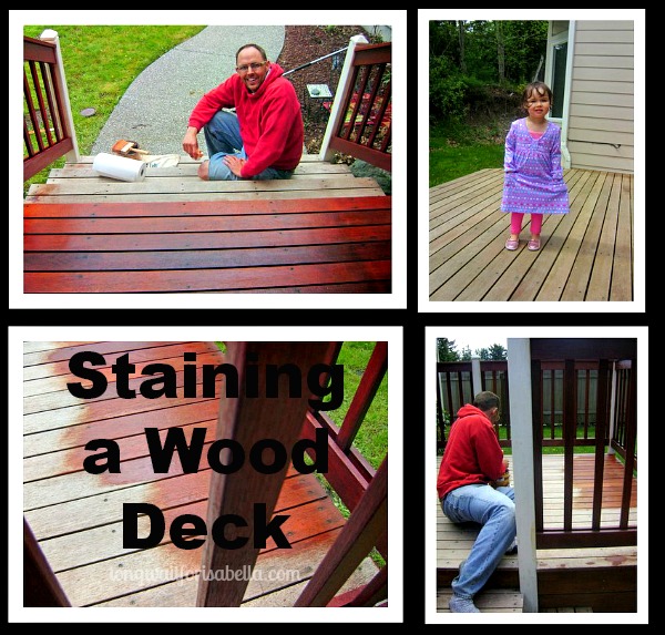 Staining a Wood Deck #SpringIntoSavings