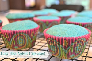 Easy Blue Velvet Cupcakes