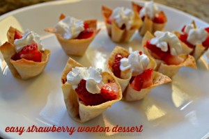 Easy Strawberry Wonton Dessert