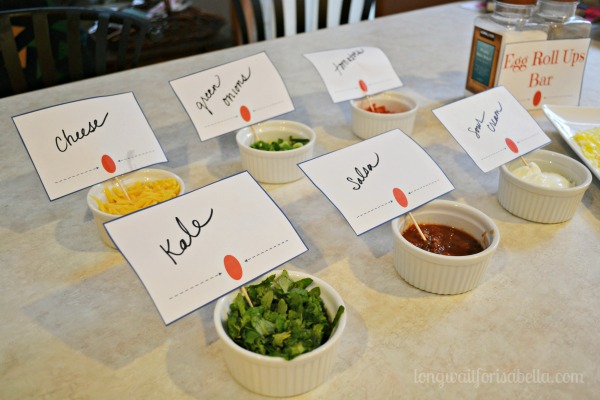 DIY Egg Roll Up Bar - Great for the Kids!