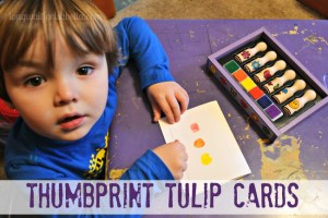Thumbprint Tulip Cards Just in Time For Spring