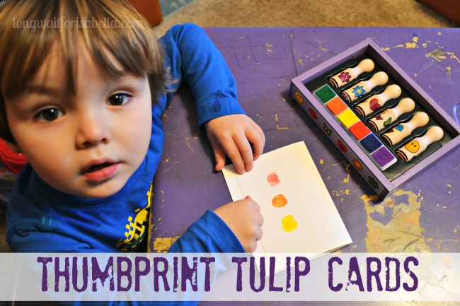 Thumbprint Tulip Cards Just in Time For Spring