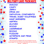 Printable Military Care Package List and Gift Ideas