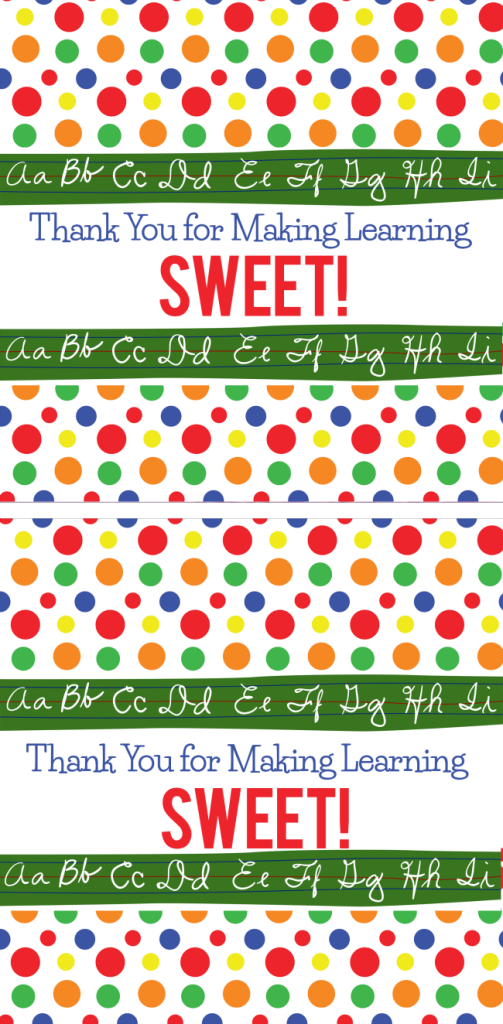 Teacher Appreciation Candy Bar Wrapper Printable