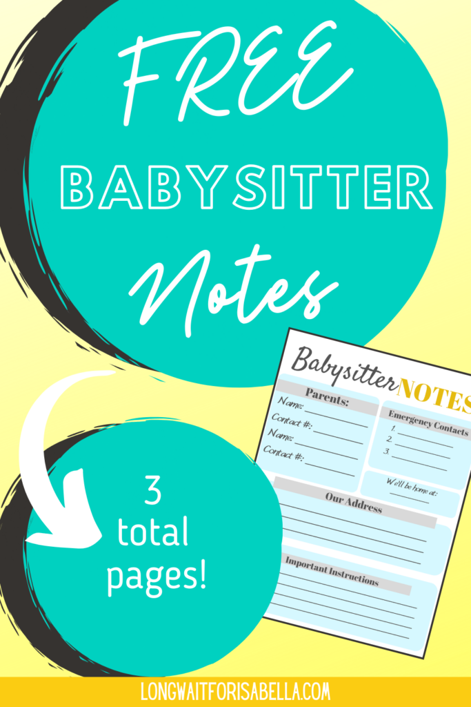 Babysitter Information Sheets